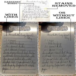 Engraved Handwriting Recipe Stainless Steel Cutting Board - Personalized Cutting